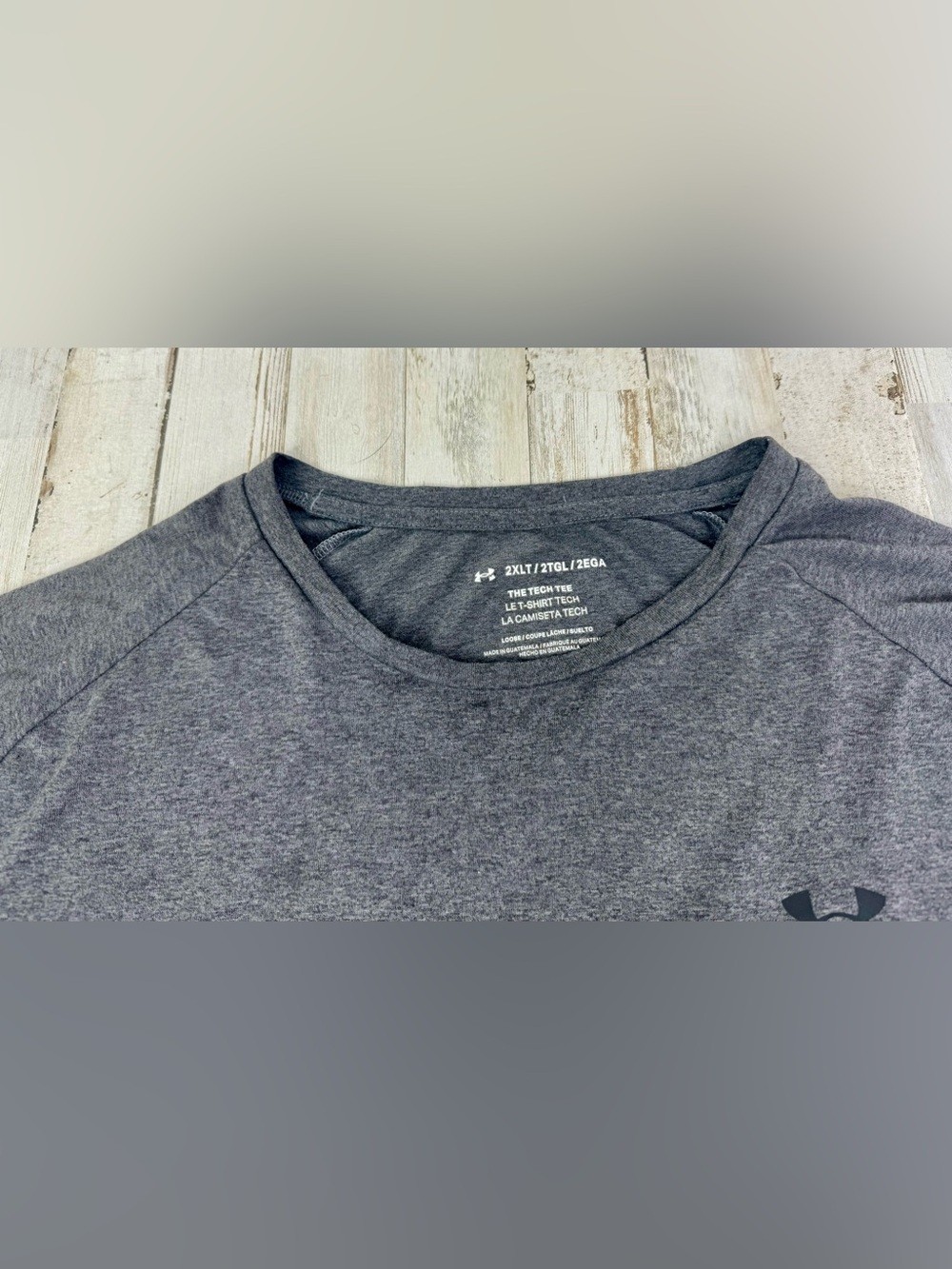 Under Armour The Tech Tee Men's 2XL Gray Polyester Short Sleeve T-Shirt - Picture 4 of 10